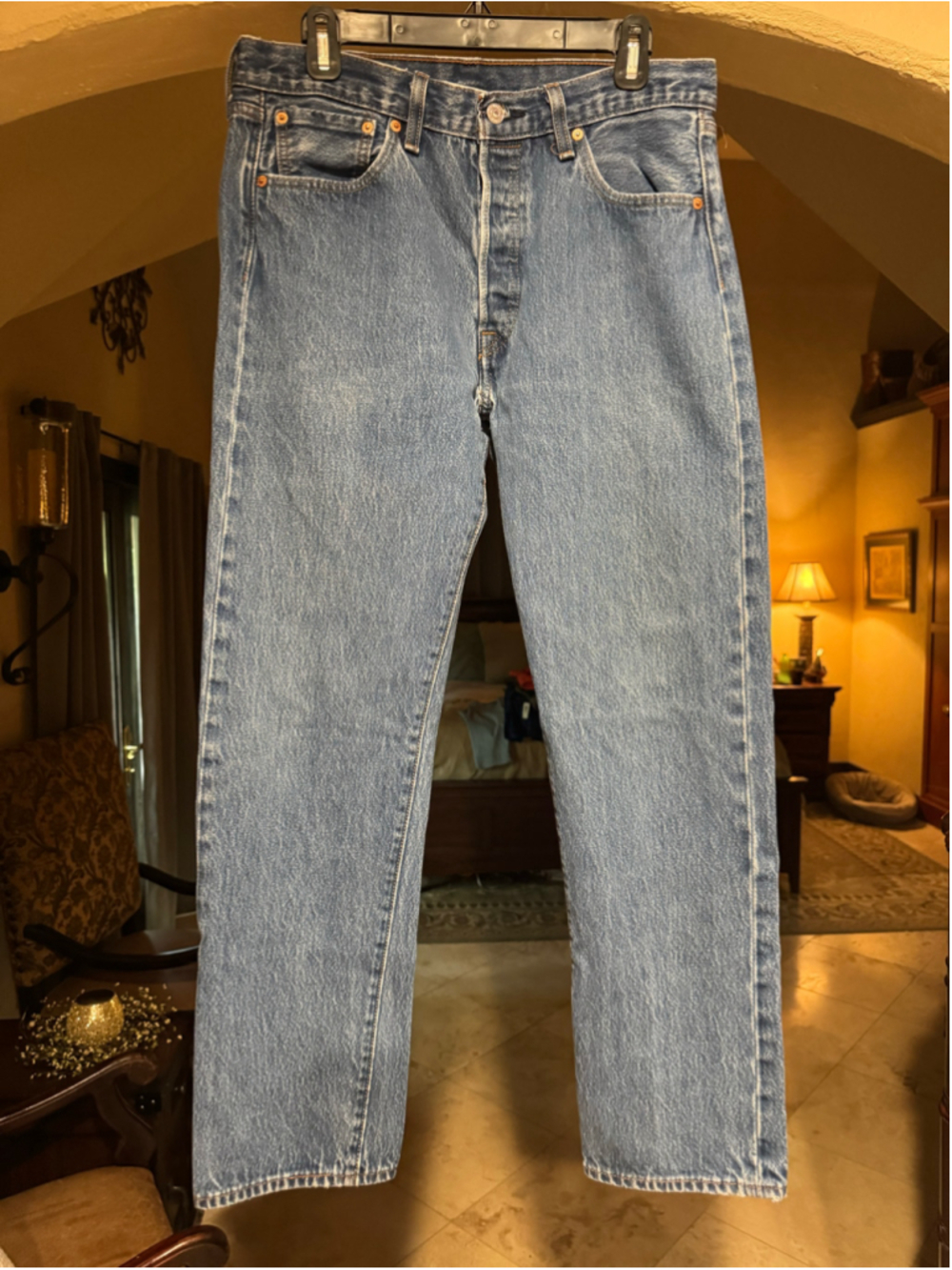 Men's Levi's 501 Straight Leg Jeans, Blue, Size 34x34